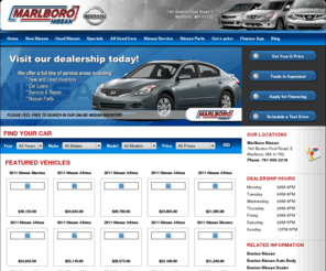 nissancarsmass.com: Nissan Car Dealer Autos Marlboro Worcester Boston Mass MA 01752
Nissan car dealer in Marlboro Massachusetts. Instant quotes for a Nissan automobile, car or truck.