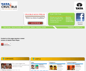 tatacrucible.com: Tata Crucible - The Business Quiz
