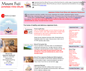 mountfuji.co.uk: Japanese Food Mount Fuji International - Online Japanese Food Shopping
Japanese food from Mount Fuji online shopping - Japanese food, Japanese Sake, Japanese holidays and Japanese products. Japanese Restaurant