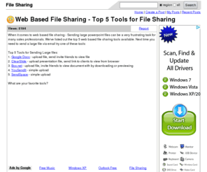 webbasedfilesharing.com: Web Based File Sharing - Top 5 Tools for File Sharing
