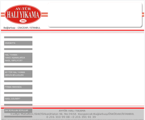 ay-tur.com: AY-TÜR Halı Yıkama|AY-TÜR Halı Temizleme|İSTANBUL|0216 391 91 39
Modern Yıkama & Kurutma Sistemleriyle her mevsim temiz-hızlı-güvenli hizmetin rahatlığını yaşayın! AY-TÜR Halı Yıkama