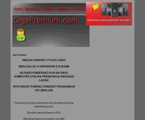 gigapremium.com: Fileserve Megaupload Turbobit w GigaPremium - najtansze konta premium
