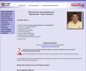 hypnosefuehrer.com: Hypnose-Münsterland, denn Ihr Unterbewusstsein bestimmt Ihr Leben und Verhalten
Hypnose mit Tiefenwirkung in Münster, Lüdinghausen, Gronau, Senden, Osnabrück, Steinfurt, Greven, Warendorf, Coesfeld, Dülmen