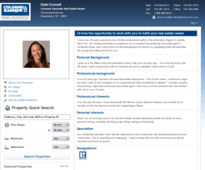 debicornell.com: Debi Cornell - Real Estate Agent - Coldwell Banker Prime Properties
Debi Cornell is a  licensed Associate Broker with Coldwell Banker Prime Properties in Queensbury, NY. Click to view more information regarding myself and my property listings.