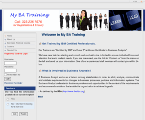 mybatraining.com: My BA Training
BA Training - Professional Business Analyst Education Provider