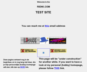 rienk.biz: Homepage van rienk.com
Personal Site van Rienk de Vries