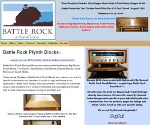 battlerockstudios.com: Battle Rock Studios Mrytlewood Audio Plynths!
The one and only Myrtlewood Audio Plynth Source!