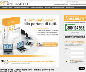 costolicenzeterminalserver.com: Costo Licenze Terminal Server
Vuoi acquistare delle licenze Microsoft Terminal Server 2000, 2003 e 2008? Risparmia con XP UnLimited.