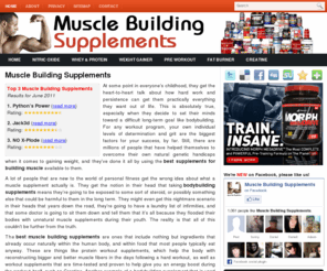 musclebuildingsupplements.com: Best Muscle Building & Bodybuilding Supplements 2011
Not sure what's the best Muscle Building Supplement on the market? Read our Bodybuilding Supplement Reviews to find the best muscle building supplements!