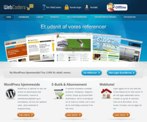 webcoders.dk: Komplet Hjemmeside | CMS & Programmering | E-Butik | SEO | Outsourcing
Hos WebCoders er vi specialister indefor Hjemmesider, CMS, E-Butik, Søgemaskineoptimering og IT Outsourcing. Vi har over 5 års erfaring!