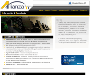 alianza-sit.com: Alianza Soluciones IT
Servicios de consultoría y desarrollo de software, asesoramiento, implementaciones LINUX