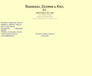 bzklaw.com: Babanikas, Ziedman & King, P.C.
