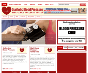 diastolicbloodpressure.org: Diastolic Blood Pressure
Advice on diastolic blood pressure. High blood pressure, symptoms of high blood pressure