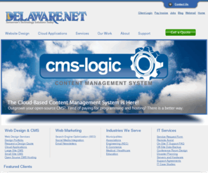 dreamweaver.net: Custom Website Design by Delaware.Net with CMS CRM Ecommerce and SEO.
Delaware.net is an interactive agency that specializes in custom website design and development, content management systems, e-commerce and search engine optimization.