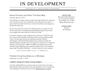 drewbowman.net: In Development
Musings of a Passionate Software Developer