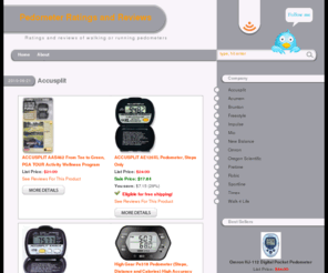 pedometerratings.com: Pedometer Ratings and Reviews
Pedometer ratings and reviews for an educated purchase of a walking or running distance measuring device.