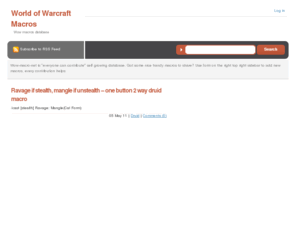 wow-macro.net: World of Warcraft Macros
Wow macros database