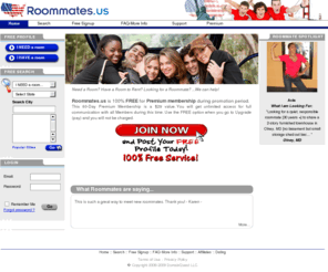 meetcuteguys.com: Roommates.us - America's Roommate Service - Roommates Rooms Shared Accommodation Homestay
Roommates.us is America's roommate service, a roommate matching service, that helps people find a roommate, a room or shared accommodation, and offers tools to help search for a roommate or room to share.