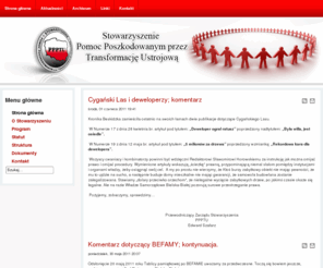 ppptu.org: Stowarzyszenie Pomoc Poszkodowanym przez Transformację Ustrojową
Stowarzyszenie Pomoc Poszkodowanym przez Transformację Ustrojową