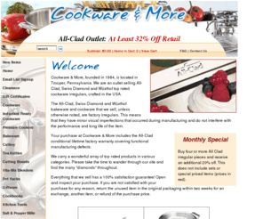 cookwarenmore.com: All Clad Sale - Cookware & More - Selling All Clad
Cookware & More : Selling All Clad Irregulars Since 1984