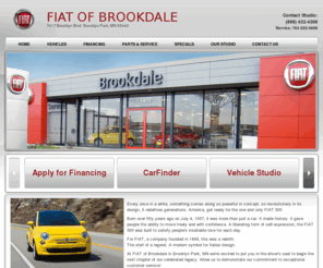 fiatusaofbrooklyncenter.com: FIAT of Brookdale | New Fiat dealership in Brooklyn Park, MN 55443
Brooklyn Park, MN New, FIAT of Brookdale sells and services Fiat vehicles in the greater Brooklyn Park