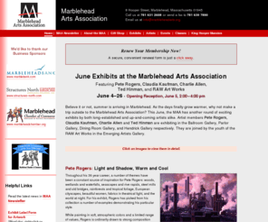 marbleheadarts.org: Marblehead Arts Association, Marblehead, Mass.
The Marblehead Arts Association in Marblehead, MA currently serves over 500 artistically diverse artist, associate and corporate members. Four galleries of exhibits by association members and guest artists change monthly. Art classes, education programs and special events are offered throughout the year. A thriving gift shop gives artisans an opportunity to sell their fine crafts. The King Hooper Mansion is available for rent for weddings, private parties and business meetings.