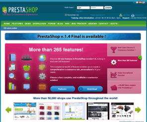 prestashop.mobi: PrestaShop Free Open-Source e-Commerce Software for Web 2.0
PrestaShop is an open-source e-commerce free software for Web 2.0