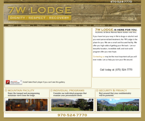 7wlodge.org: HOME - 7W LODGE
7W Lodge is a drug and alcohol rehab located between Aspen and Vail. 