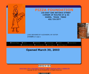 pizzafoundation.com: pizza foundation, marfa Texas
Pizza restaurant located in Marfa, Texas that serves New York style thin crust pizza and much more.  Everything is made to order with the freshest ingredients