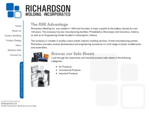 richardsonmolding.com: Richardson Molding Incorporated - Home
Richardson Molding is a leader in quality custom plastic injection molding services.