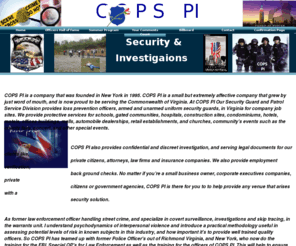 cops-pi.com: COPS PI
COPS PI Security Guard Patrol Service Protection Assist SCOP Police Office Private Investigation