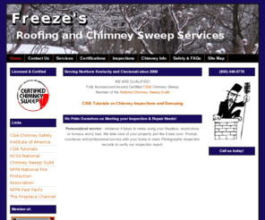 freezechimneysweep.com: Freeze Chimney Sweeps Home Page
Freeze Chimney Sweeps