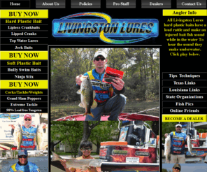 intuitivefishing.com: Livingston Lures Fishing Experience- Fishing lures for Bass Fishing, Bay fishing, year round baits, Custom lures, Inshore Technology in  fishing lures, red fish, trout, flounder, tarpon, snook, fishing lures for every angler.tips and Techniques on fishing and the fishing world.
bass baits for all year round, Custom Crank Baits, Bass fishing, Bay fishing for red fish, trout, flounder, tarpon, snook, fishing lures for every angler. 