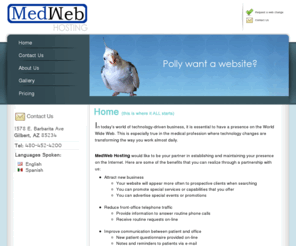 medwebhosting.net: MedWeb Hosting  - Home
MedWeb Hosting specializing in medical and only medical websites. Got a family practice, a specialty medical practice and need a wbsite? Well then we're your people.