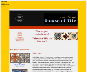 sdhouseoftile.com: Mexican Talavera Tile
San Diego House of Tile sells Talavera tile