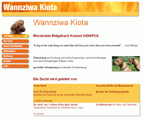 wannziwa.de: Wannziwa Kiota
Rhodesian Ridgeback Zucht in Berlin