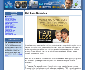 hairloss-remedies.info: Hair Loss Remedies, Products and Information
Information about hair loss, female hair loss, vitamins for hair loss, hair loss treatment, hair loss in women, causes of hair loss, hair loss products, hair loss treatments, hair loss shampoo, hair loss women cause, sudden hair loss, natural hair loss treatment, cause of female hair loss, mens hair loss and more