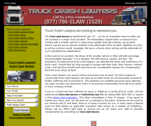 truck-crash-lawyers.com: Truck Crash Lawyers
Information about Truck Crash Lawyers.