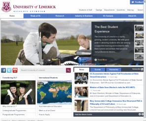 ul.ie: University of Limerick Homepage
University of Limerick (UL) offers a range of courses and programmes up to doctorate and postdoctorate levels in the disciplines of Arts, Humanities and Social Sciences, Business, Education and Health Sciences, Science
and Engineering. 