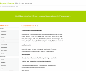 bueropapier.com: Papier-Kontor Mühlhaeuser
Papier-Kontor Muehlhaeuser. Ihr Papierwarenspezialist seit 1948.