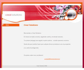 creasolutions.es: Home - Crea! Solutions
Un sitio web para la edición de sitios