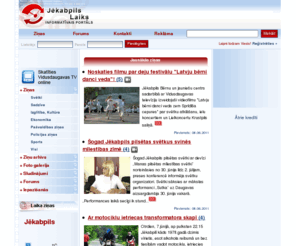 jekabpilslaiks.lv: Jēkabpils ziņas - Jēkabpils Laiks
Informatīvs portāls par Jēkabpili un Jēkabpils rajonu. Jēkabpils ziņas, jaunumi, forums, sludinājumi, foto galirija, reklāma.