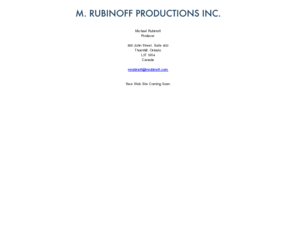 mrubinoff.com: M.Rubinoff Productions Inc
