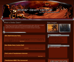 stellardawninfo.com: Stellar Dawn Central - The Original Stellar Dawn Fan Site (formerly MechScape World)
Stellar Dawn Central (formerly MechScape World) is the original Stellar Dawn fansite with news, info, gallery and forums. We cover all things Jagex.