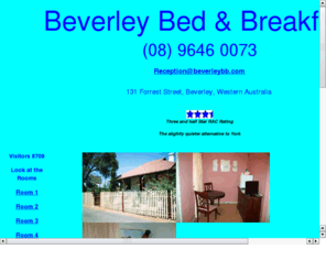 beverleybb.com: Beverley Bed & Breakfast
Beverley Bed & Breakfast - The Bed & breakfast in Beverley WA