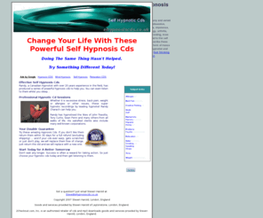 ehypnosiscds.co.uk: Hypnosis Cds Self Hypnosis Cd
Hypnosis Cd CDS Self Hypnosis Cds and recordings. 
	Subjects including stop smoking, weight, stress, pain, hypertension ocd.