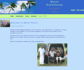 manel-guesthouse.com: Manel Resort Home Page
Manel Guesthouse situated in small village near Galle and Unawatuna - Sri Lanka