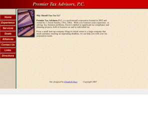 premier-tax.com: Atlanta, Georgia, Premier Tax Advisors, P.C.--Home
Professional Income Tax Advice with Premier Tax Advisors, P.C.