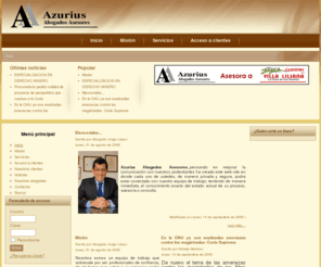 azuriusabogados.com: ..:: www.azuriusabogados.com ::.. - Inicio
Azurius Abogados. Asesoria juridica en procesos de familia, civiles y laborales.