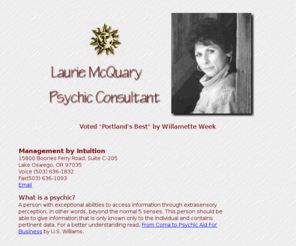 lauriemcquary.com: Laurie McQuary
psychic consultant